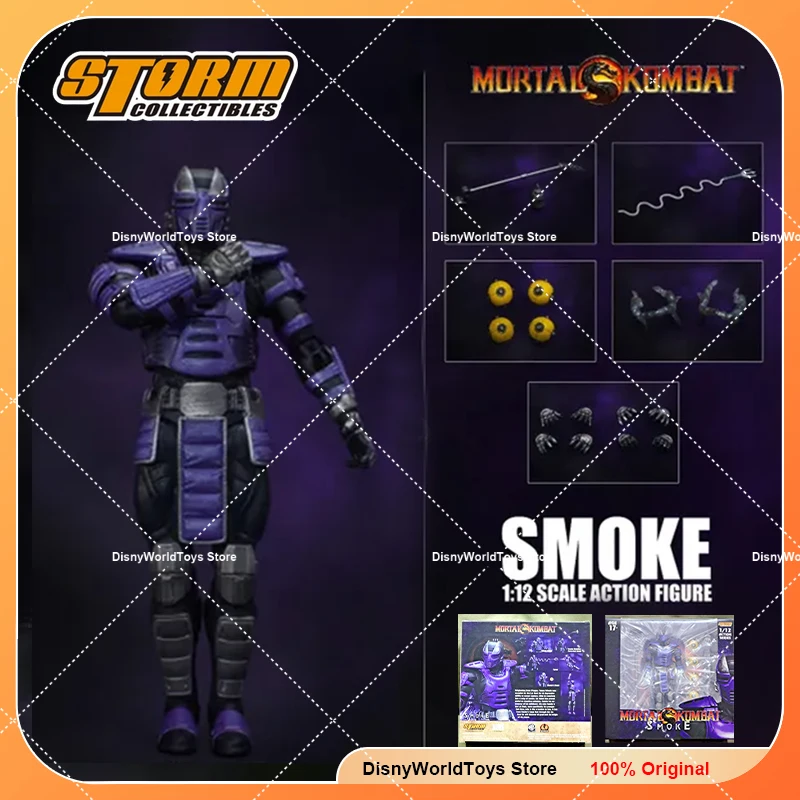 100% Original Storm Toys 1/12 Smoke Mortal Kombat Series Soldier Model Set Completo 6 Genuine In Stock Figure Model Toys