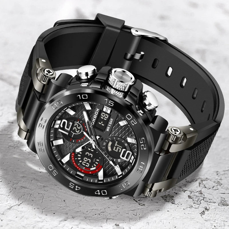 LIGE 2023 NEW Men Watches Quartz Top Brand Luxury Digital Male Clock Military Sport Original Genuine Silicone Classic Wristwatch