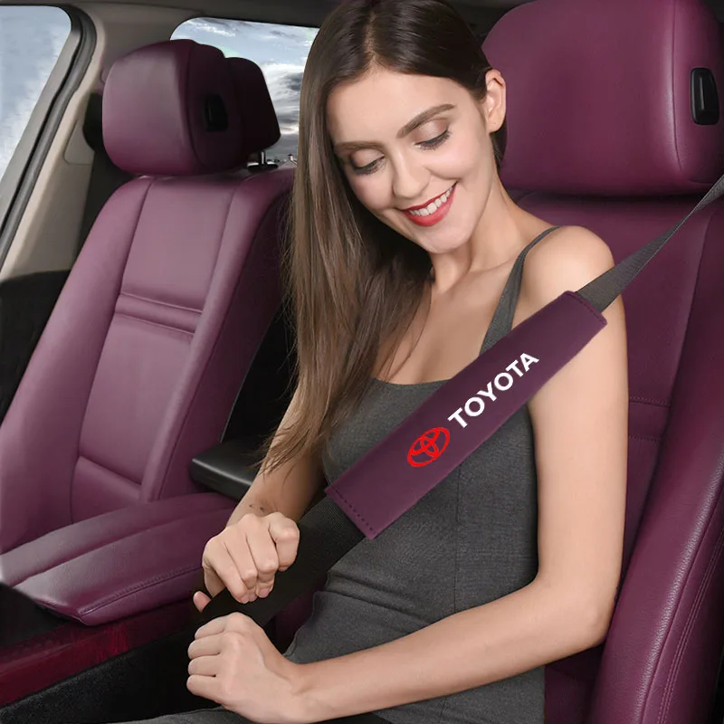 Universal Car Safety Belt Cover Adjustable Seat Belt Cover Shoulder Strap Covers For toyota camry chr corolla rav4 yaris prius