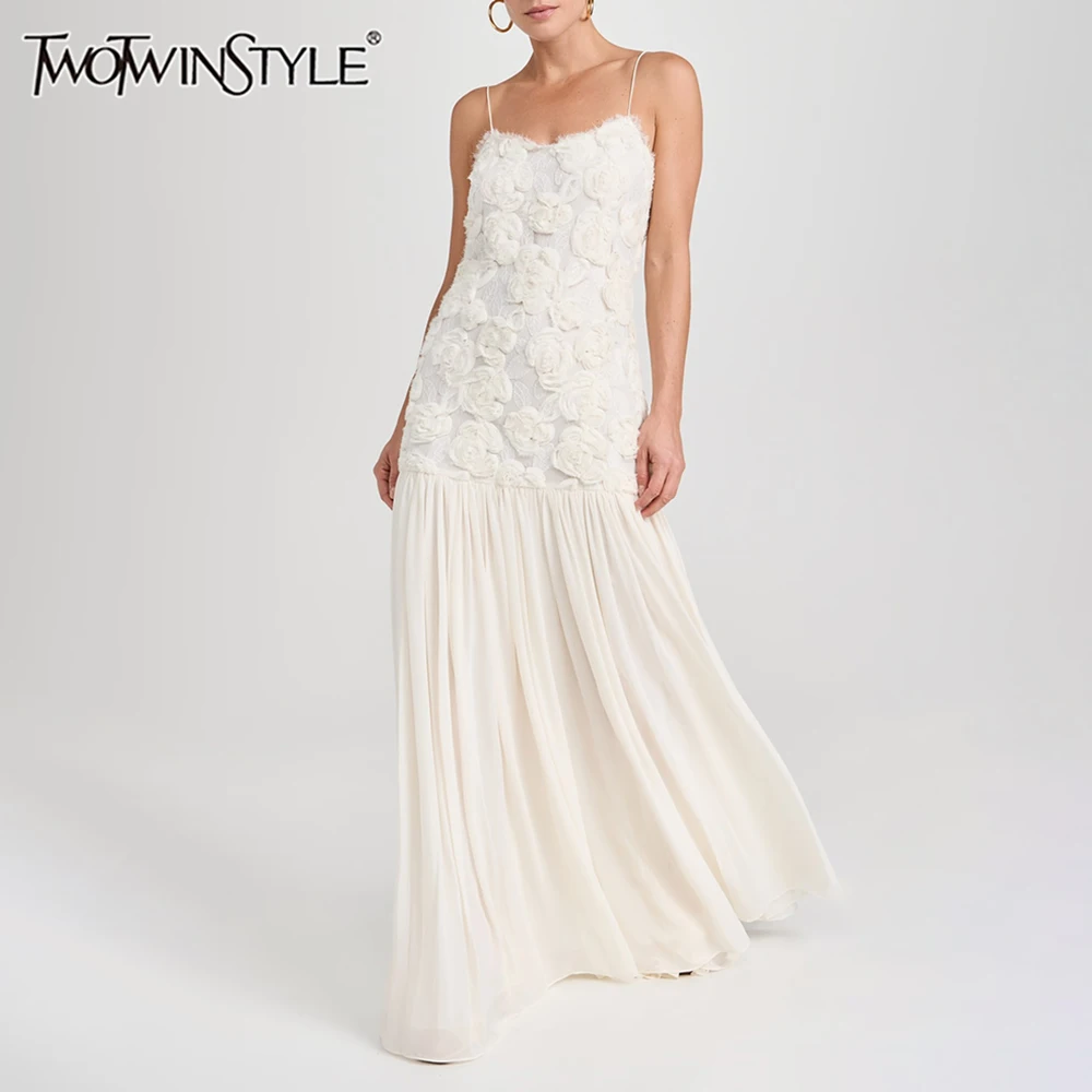Wavlynn Patchwork High Waist Sleeveless Dress With Tassel Fringe And Floral Embroidery Black