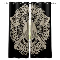 Viking Pattern Window Curtain For Living Room Bedroom Luxury Home Kitchen Decor Items Curtains 1