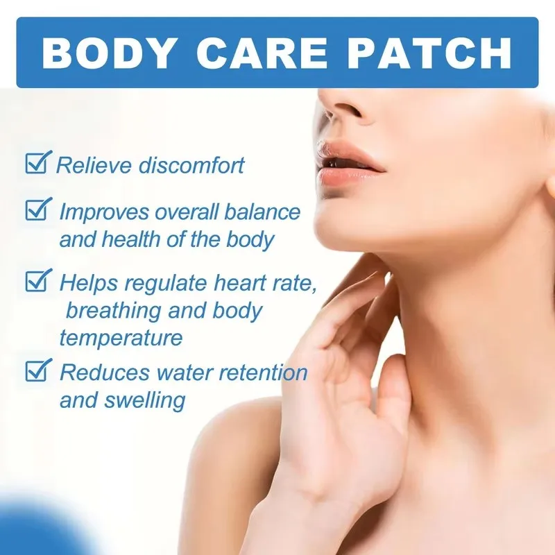 60 PCS Thyroid Gland Care Patches Lymphatic Detox Patch Painless Treatment Heating Neck Anti Swelling Lymph Node Patches