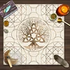 Tree of Life Pendulum Divination Altar Tablecloth Board Game Tarot Pad Rune Table Cloth Astrology Oracles Board Game Mat Square 1