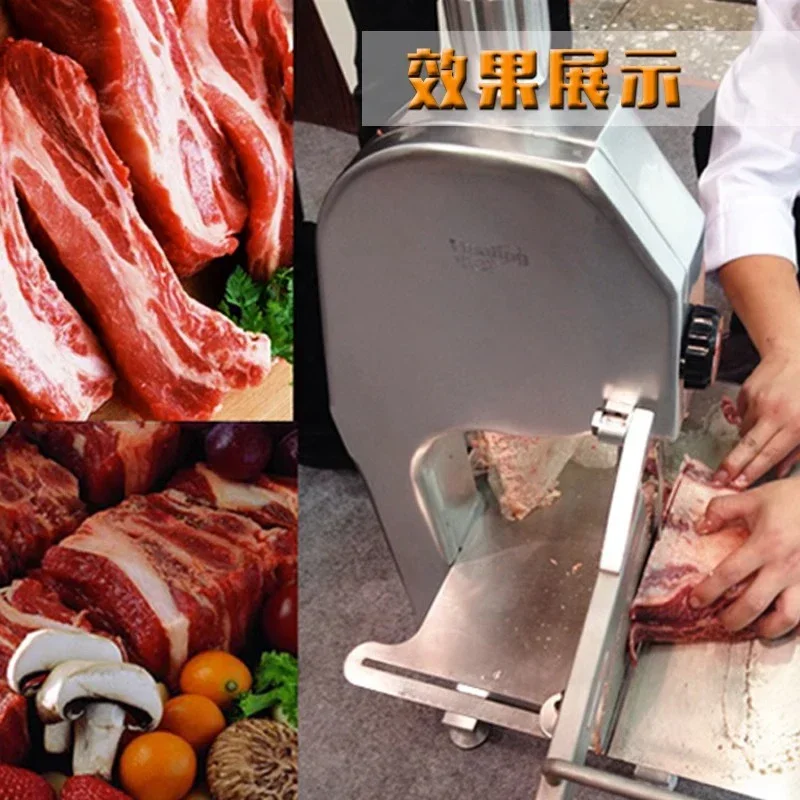 Stainless Steel Frozen Bone Sawing Machine 750W Butchers Bone Bandsaw Commercial Frozen Meat Fish Cutter Home Kitchen Appliance - Image 3