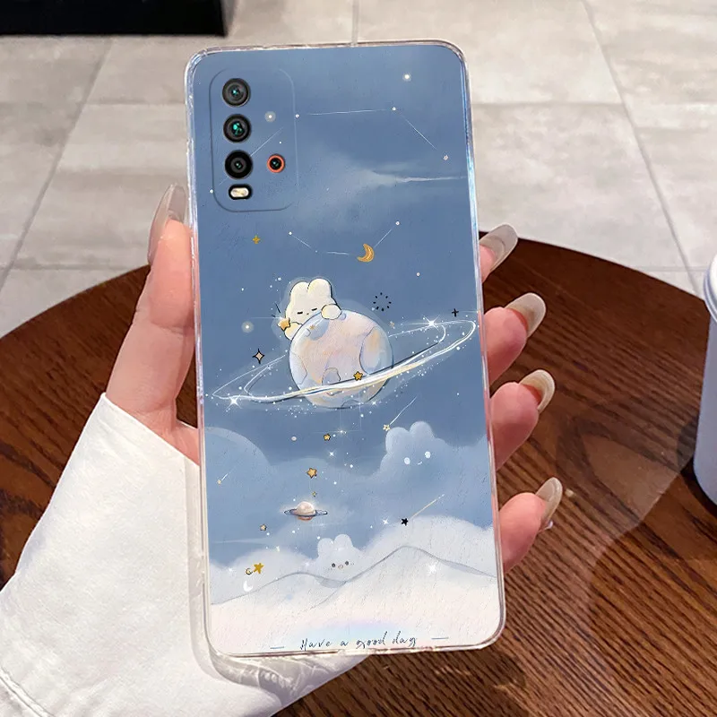 Luxury Aesthetic Transparent Cat Design Soft TPU Silicone Phone Case