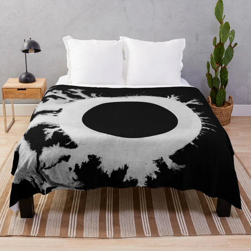 

Bauhaus the sky's gone out post punk 80s retro black and white artwork Throw Blanket Tourist Blanket Fluffy Shaggy Blanket