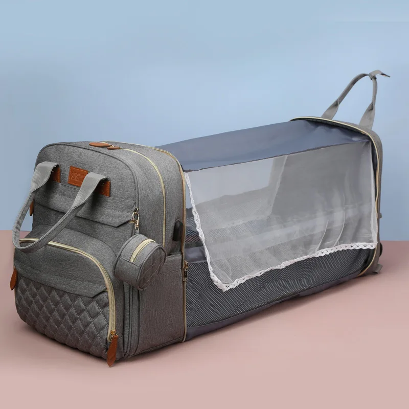 

New Mother And Baby Bags Baby Folding Bed Large-capacity Outing Light Mommy Bag Portable Backpacks Diaper Bags Backpack