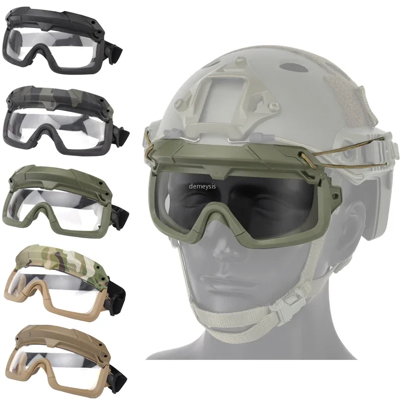 

Tactical Airsoft Paintball Goggles Windproof Anti Fog CS Wargame Hiking Protection Goggles Fits for Tactical Helmet