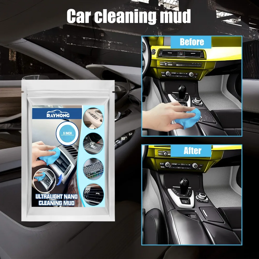 Car Cleaning Gel Reusable Interior Cleaner Auto Air Vent Detail Removal Putty Accessories