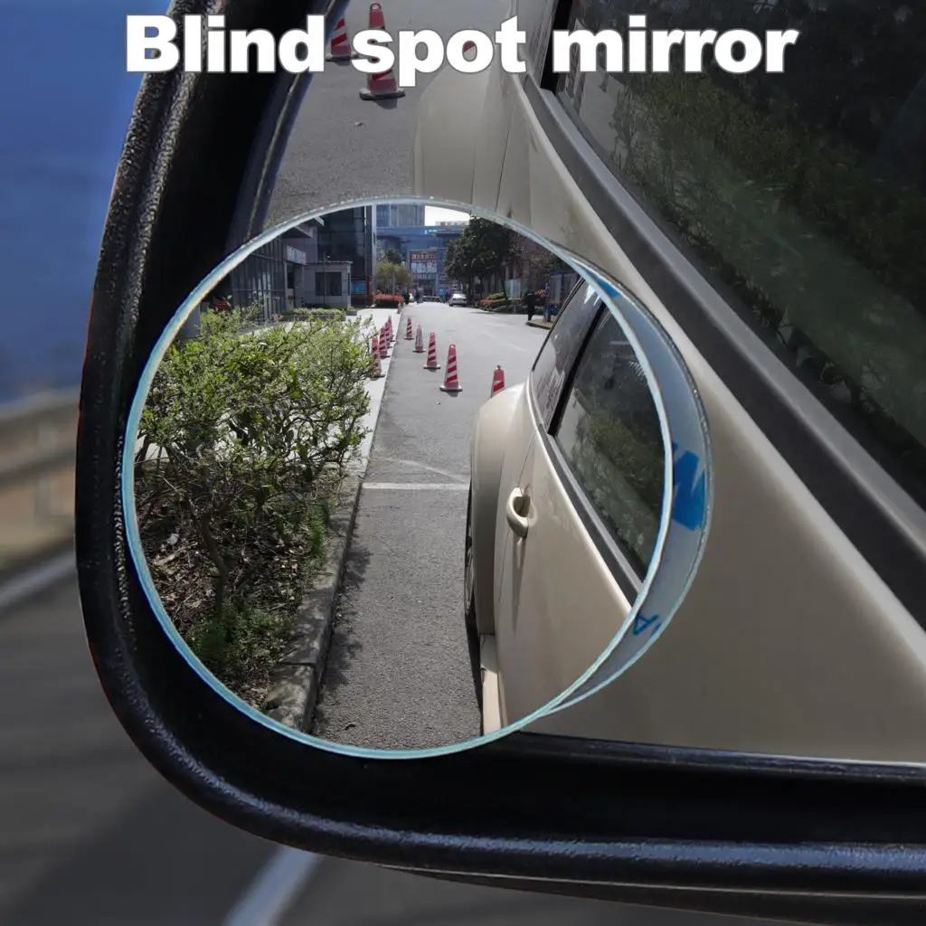 

2pcs Car Side Blind Spot Mirror Rear View Round Blindspot Mirror Wide Angle 360° Adjustable Glass Small Rearview Parking MIrror