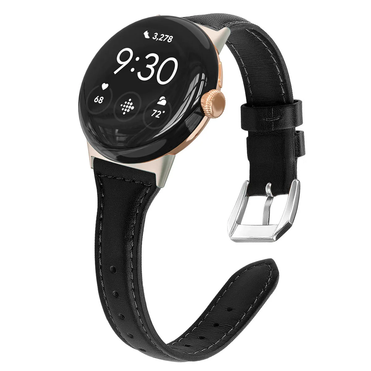 Slim & Elegant Genuine Leather Watch Band - Sleek No-Gap Design