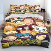 Digimon Adventure Monster Cartoon Comforter Bedding Set,Duvet Cover Bed Set Quilt Cover Pillowcase,king Queen Size Bedding Set 6