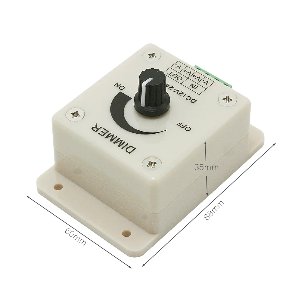 led dimmer switch led strip controller led dimmer controller led strip switch 1pcs LED Dimmer Switch DC 12V 24V 8A Brightness Adjustable Single Color 1 Channel for LED Strip Light