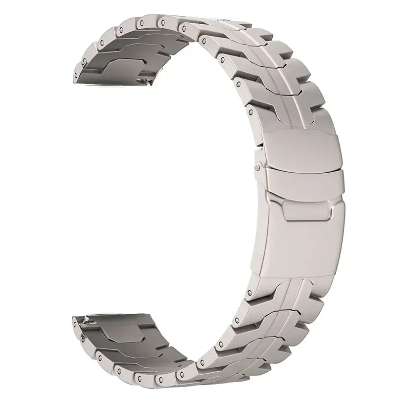 Elegant 22mm Stainless Steel Watch Strap - Premium Metal Band Bracelet