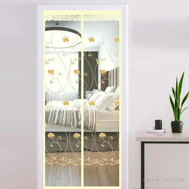 Creative Magnetic Screen Door Curtain, Anti Mosquito Net, Insect Fly Bug Curtains, Automatic Closing Mesh, Summer, 1Pc