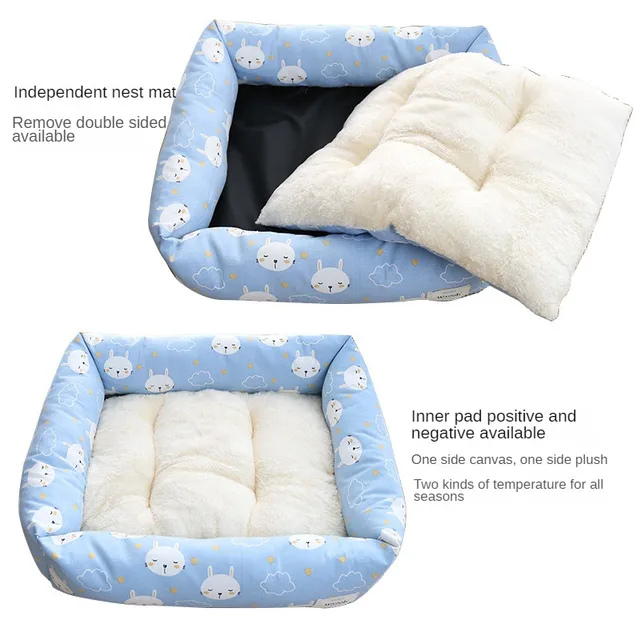 New Four Seasons Universal Pet Nests Spring and Autumn Square Nests Winter Warm Dog Nests Cat Nests Thickened Small Dog NestsCat 2