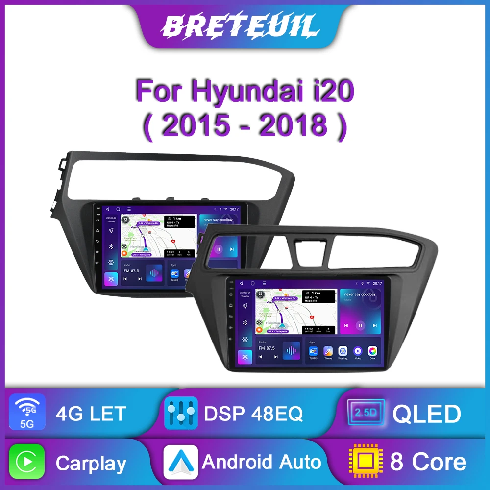 Android Autoradio für Hyundai i20 ii Multimedia Player Navigation GPS ...