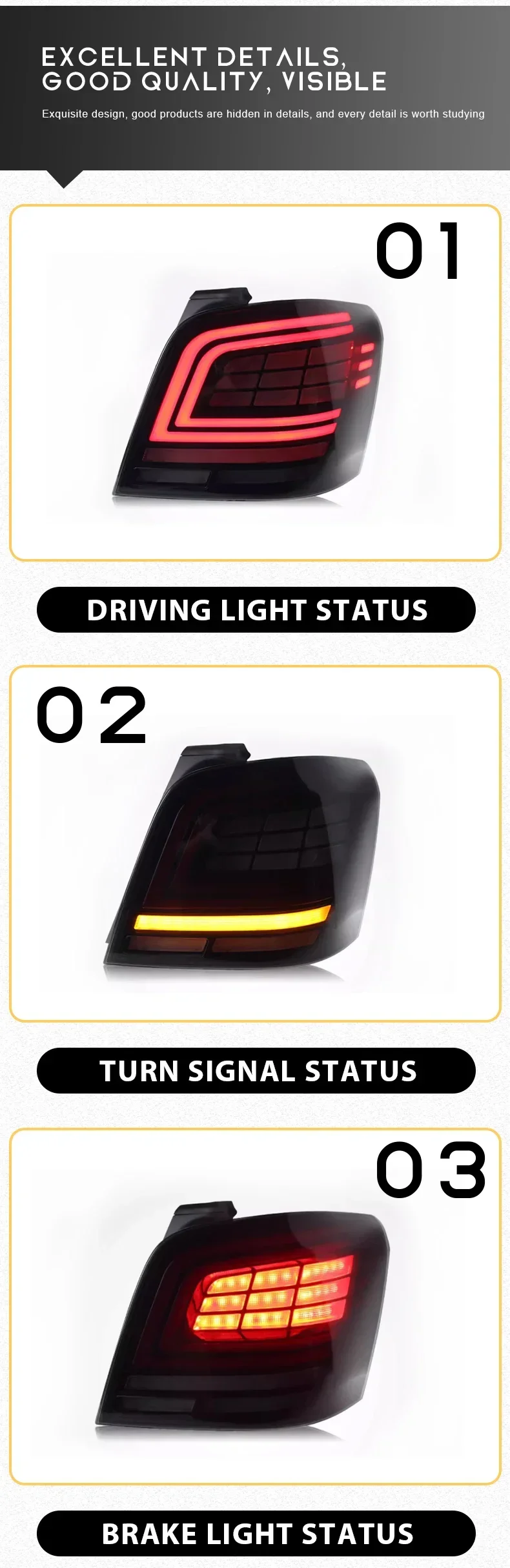 Un paio di lampade per auto per il periodo 2007-2015 GLK 200 260 300 Fanale posteriore DRL Lampada posteriore LED Indicatori di direzione dinamici Accessori auto - Image 2