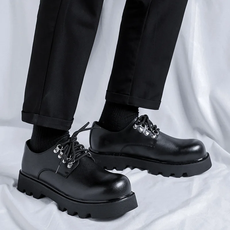 

Мужские повседневные туфли из натуральной кожи, на шнуровке