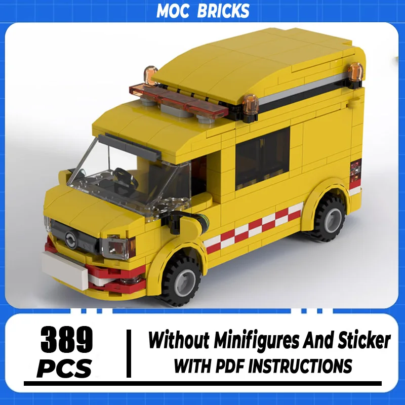 

Конструктор Moc серии «городской автомобиль», модульный конструктор средней панели для фургона, сборка «сделай сам», игрушки в подарок