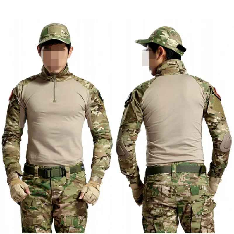 

Multicam Camouflage Tactical Shirt Long Sleeve Men Camo Airsoft Sniper Fishing Training Hiking Hunting T Shirt Combat BDU Shirts
