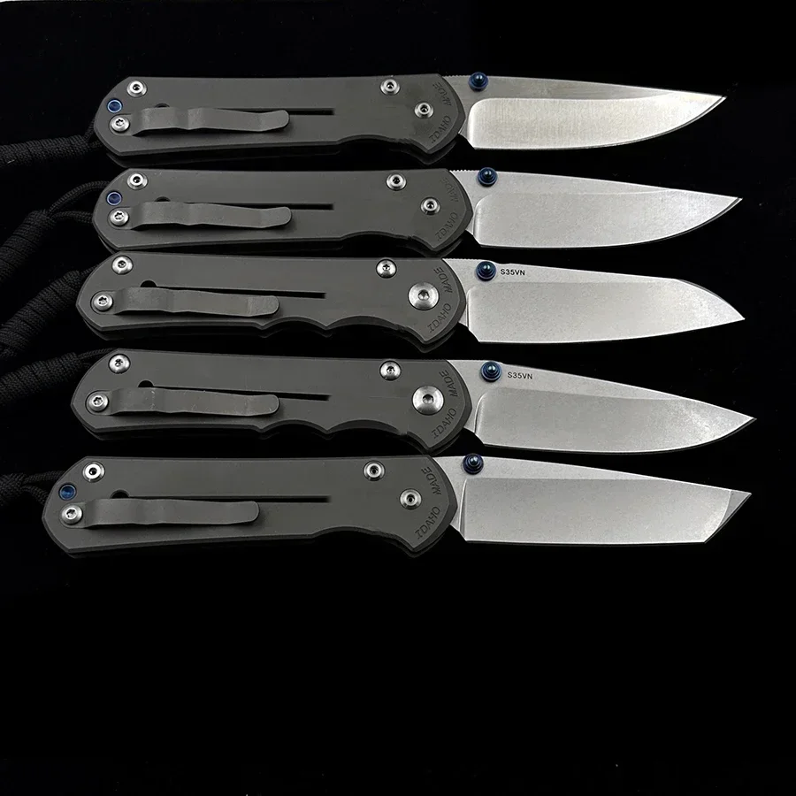 Chris Reeve Large Inkosi 21TH/25TH  Anniversary Titanium Handle Folding Knife Outdoor Camping Hunting Pocket Knife 6