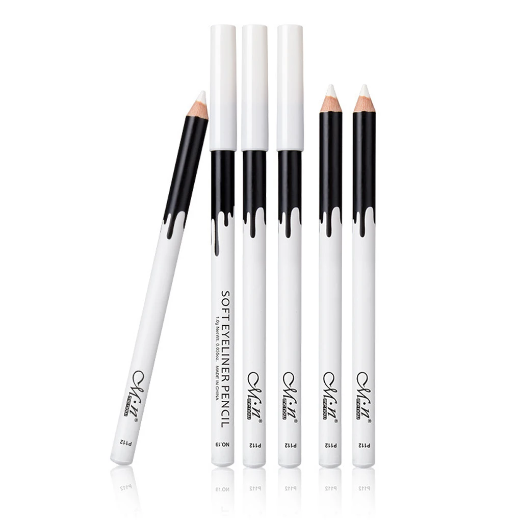 1-10 Pcs Eyeliner Pencil Makeup Women Long Lasting Waterproof Pigment Eye Liner White Pen Cosmetics