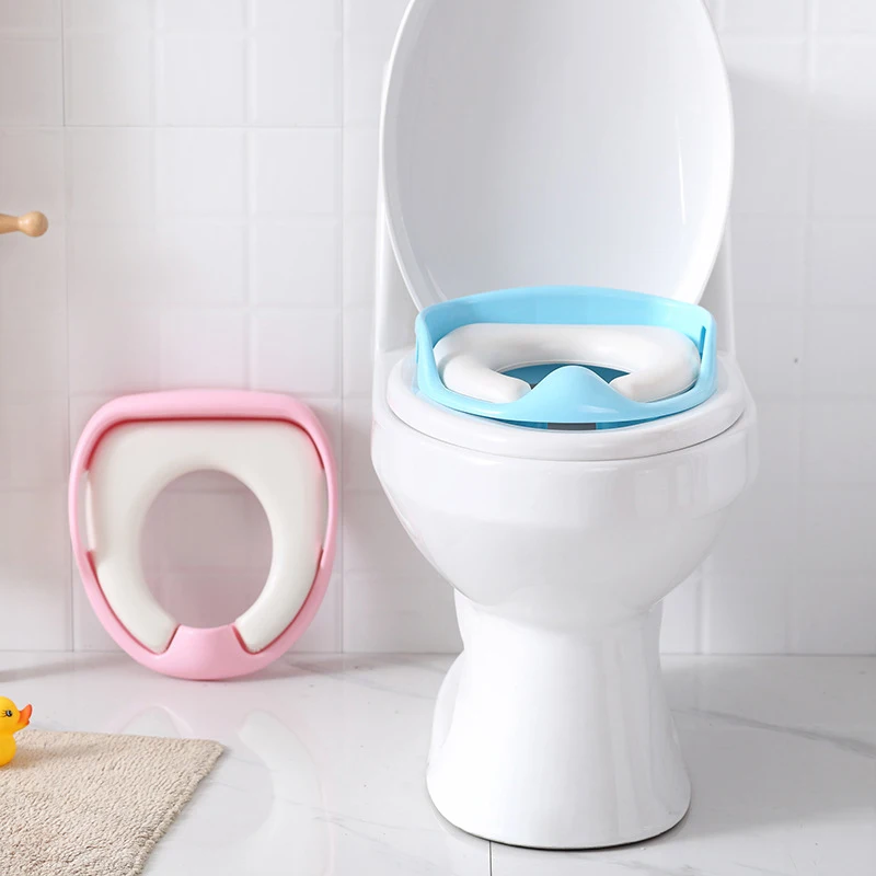 Newborn Potty and Seat Children's Portable PVC Baby Aid Toilet Training Handheld Thickened Comfortable Baby Toilet Sea potty training urinal children toilet seat portable potty