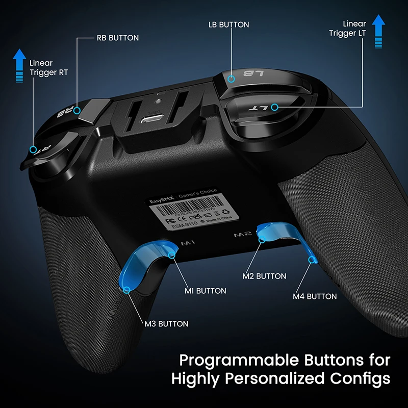 EasySMX 9110   е ̽ƽ, PC, PS3, ȵ̵ TV, TV ڽ, 2.4G USB  Ʈѷ, α׷  ư 4 