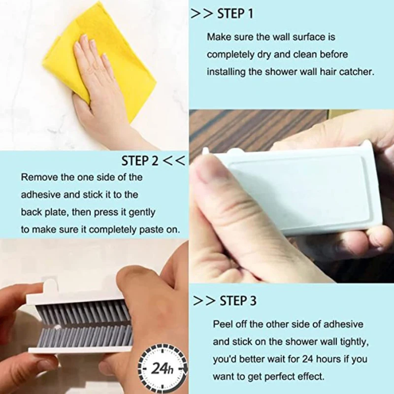 Reusable Wall Mounted Silicone Shower Catch Hair Catcher Collector 1Pc for Sink Bathtub Bathroom Accessories