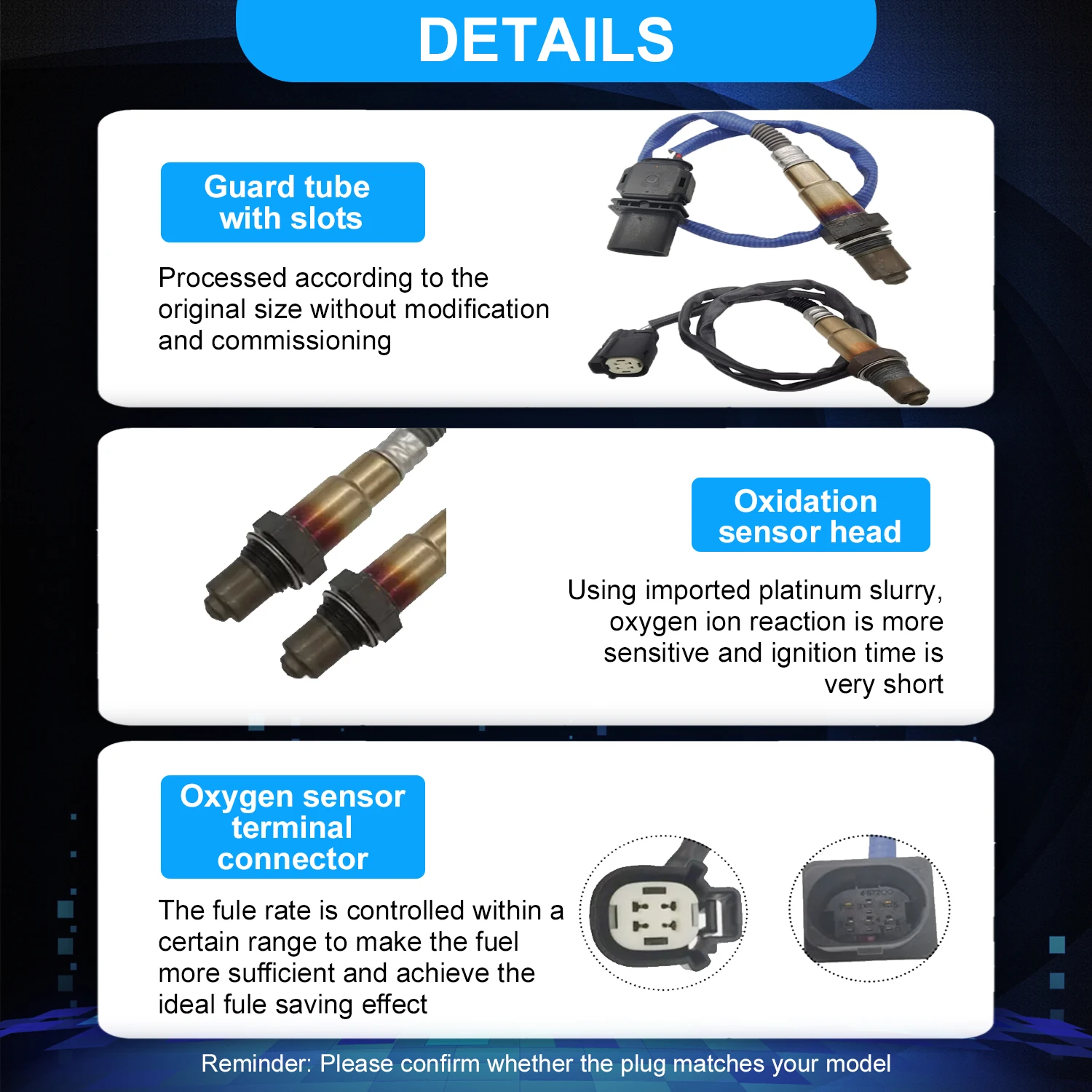 2013 Ford Fusion Oxygen Sensor - TRQ OSA60676 - Upstream