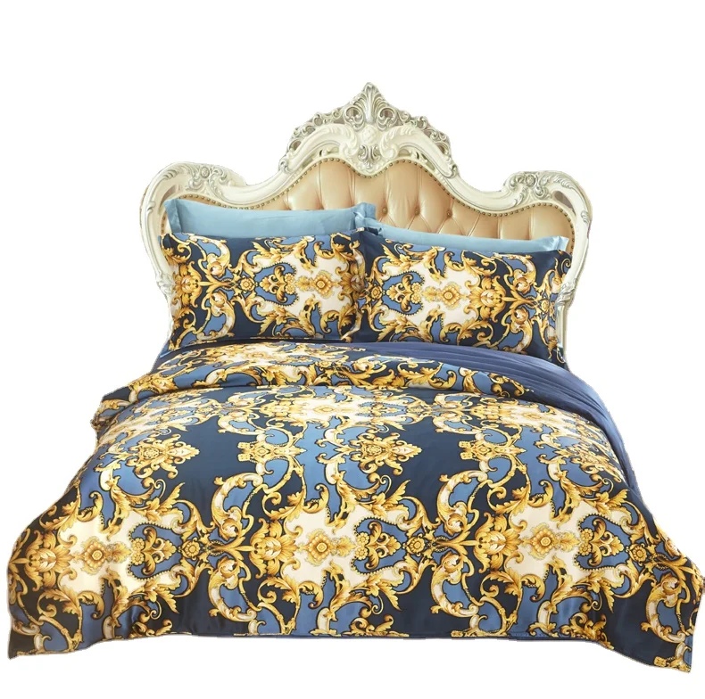 

Manufacturers 4pcs 100% Mulberry Silk Bedding Fitted Sheet Bed Sheets Luxury Pure Silk Queen King Size Bedding Set