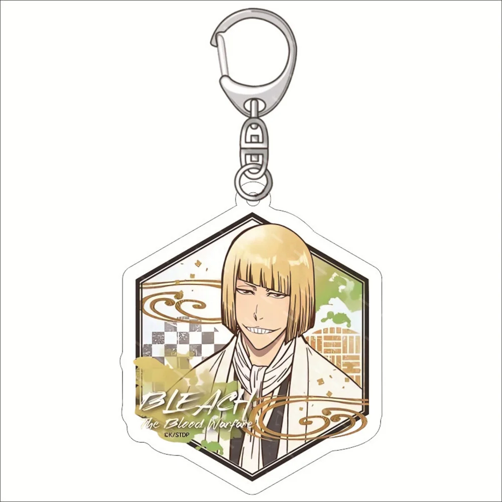 Beliebte Anime Bleichmittel die Blut Kriegs führung Acryl Schlüssel bund Kurosaki Ichigo Kuchiki Byakuya Aizen Sousuke Anhänger Schlüssel ring Serie – Detail 8