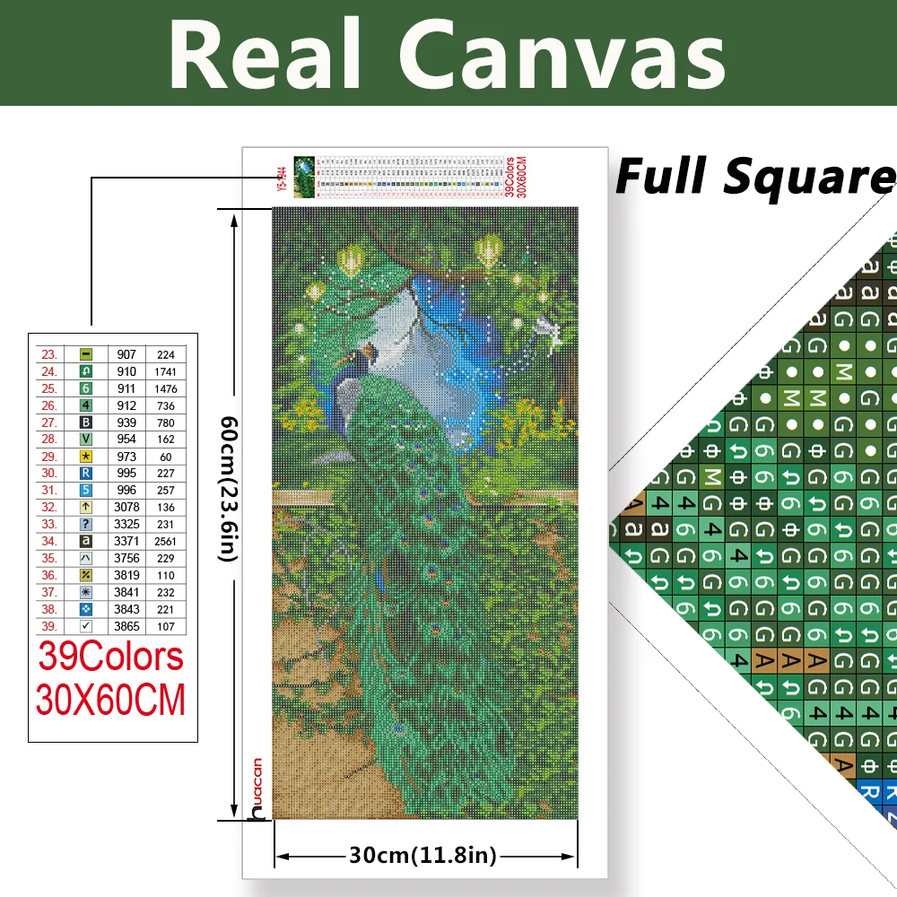 5D Diamond Painting Cross Stitch Peacock Diamond Mosaic Embroidery Animals Picture Of Rhinestones Decorative Paintings