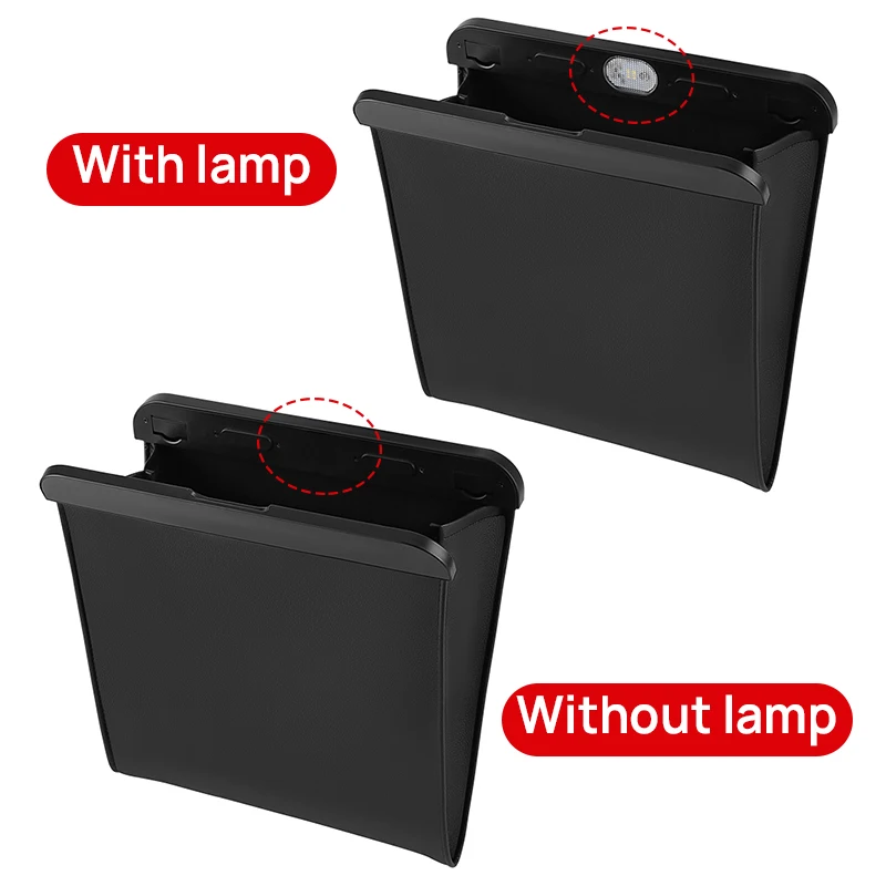 For Tesla Model 3 Y Car Garbage Bag Waterproof Magnetic Adsorption Trash Back Seat Hanging Storage Pocket