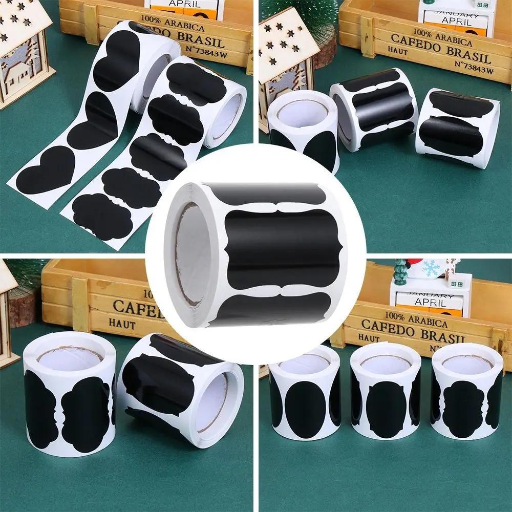 120Pcs/Roll 간단한 PVC 라벨 스티커 이동식 5가지 스타일 칠판 스티커 방수 칠판 라벨 홈 & 주방