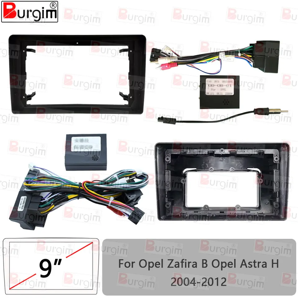 Telaio Di Montaggio Per Autoradio – Compatibile Con Opel Astra H, Antara, Corsa D, Zafira B (2004-2012) – ABS Nero, Kit Completo