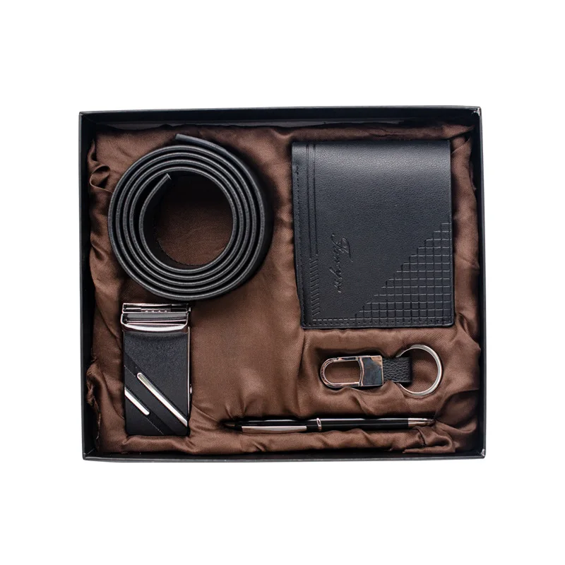 

PU belt. Wallet. Key chain. Signature pen. Premium Men's practical gift set Gift for men. Practical gifts for Valentine's Day