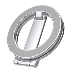 Foldable Double-Sided Magnetic Smartphone Holder and Stand (Silver)
