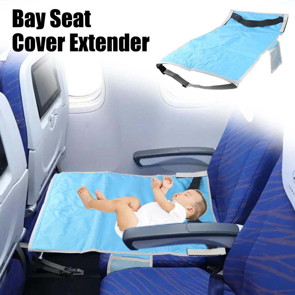 Foot Leg Rest Airplane Footrest Kids Hammocks Waterproof Cushion Car Seat Cover Extender Baby Bed With Seat Belt Pedals 79x44cm