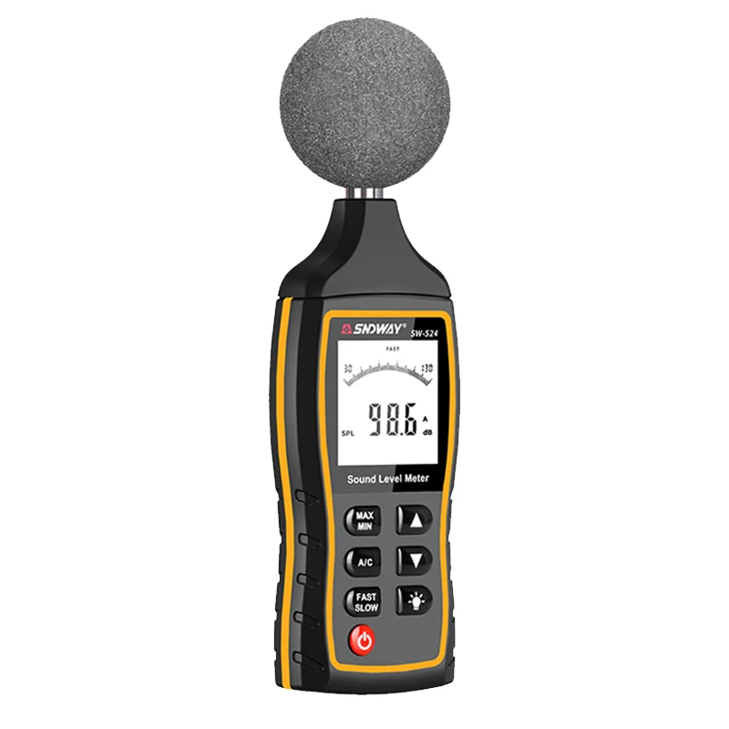 SNDWAY SW 523 524 Sound Level Meter 30 to 130 dB Detector Digital Professional Decibelimeter Noise Level Decibel Meter sound level meter digital noise meter