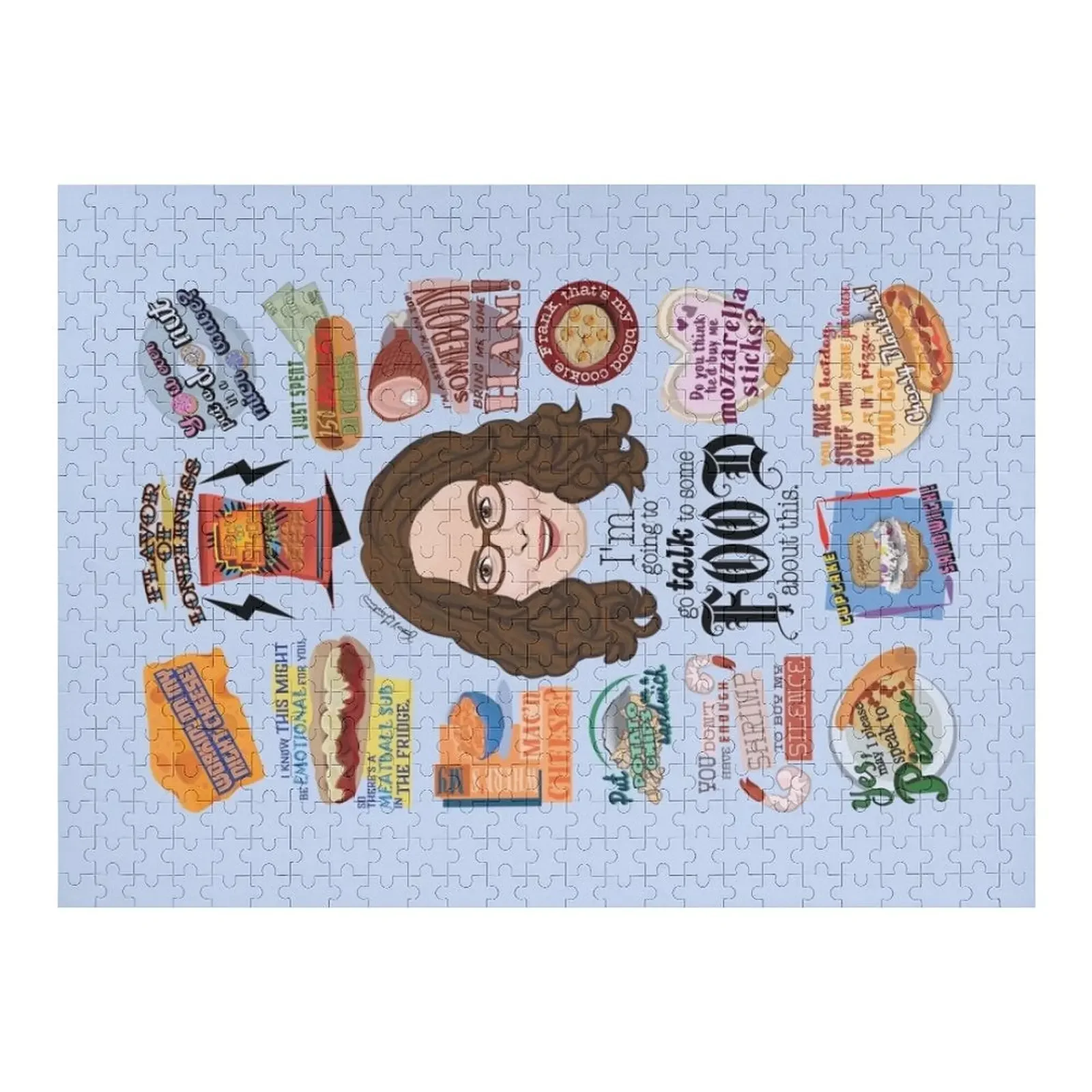 She Talks To Food Jigsaw Puzzle Photo Custom Jigsaw For Kids Customizeds For Kids Puzzle