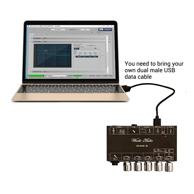 DAM H1 노래방 리버브 보드 전면 효과 마이크, 블루투스 USB 디코딩 보드