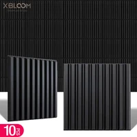 แผ่นผนัง 3 มิติ 10 ชิ้น ขนาด 30x30 ซม. ลายโมเสคสีทอง สำหรับตกแต่งผนังภายในห้องนั่งเล่น ห้องนอน โรงแรม ออฟฟิศ เกมอีสปอร์ต สติ๊กเกอร์ติดผนัง 3 มิติ 1