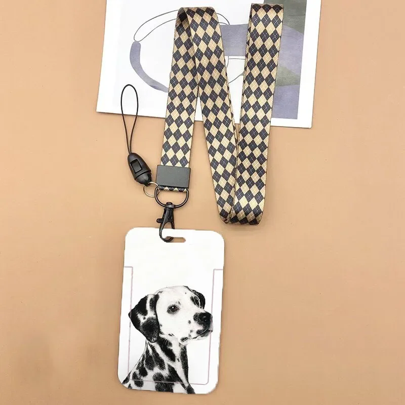 Versatile Animal Print Lanyard with ID Badge Holder & Charm
