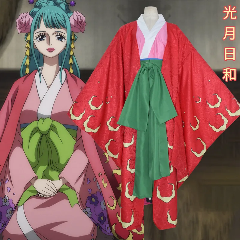 

One Piece Cosplay Kozuki Hiyori Anime Kimono