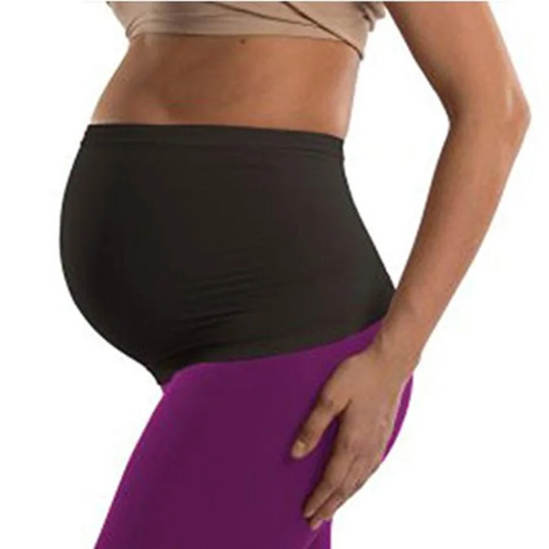 Maternity Belly Band Pregnancy Pants Extender Seamless Stretchy Bands Women  Black (M) in Dubai - UAE