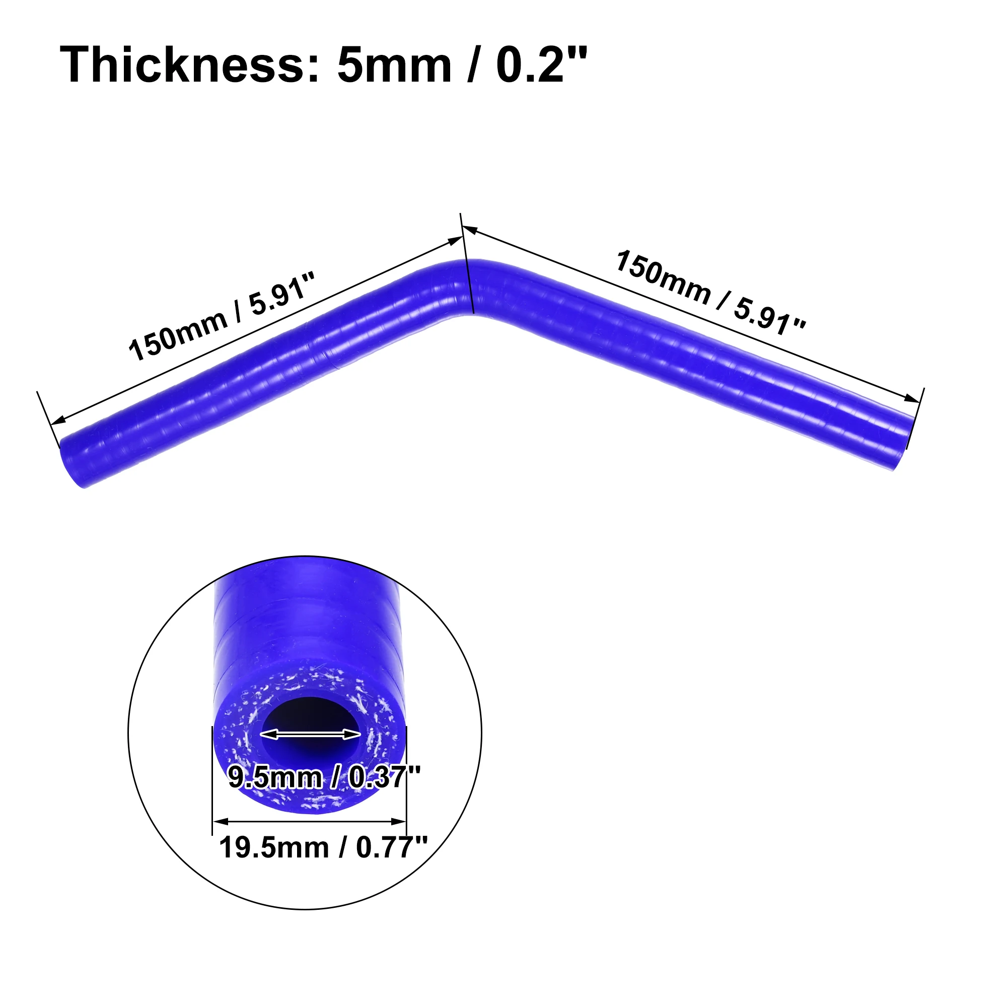 Silicone Hose Connector 45 Degree 9.5/11/13/16/19/22/25/28/32/35/40/45/48/54MM Elbow Silicone Hose Coupler