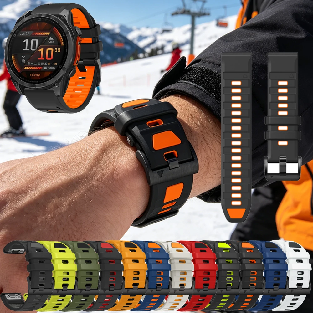 Silicone Replacement Watch Strap with Quick Fit 26/22mm