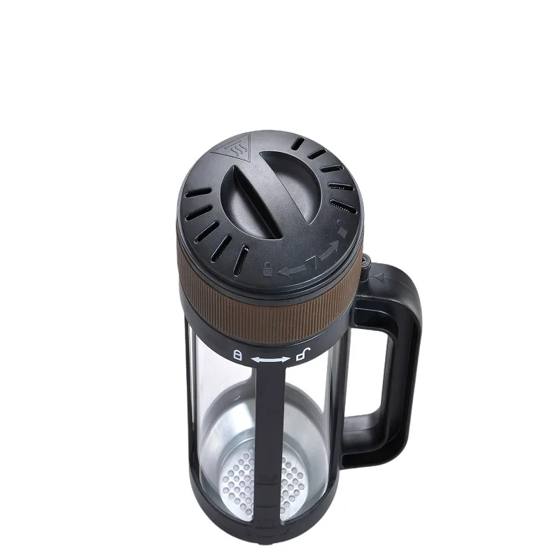 Acopa 33 oz. Glass / Silver French Coffee Press